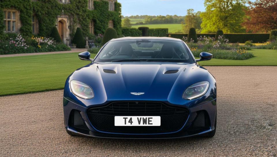 Car with T4 VWE number plate